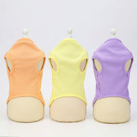 HKM-9110333 Embroidered Cotton Dog Vest in Pink, Yellow, and Purple – Sizes S to XXL