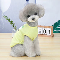HKM-9110333 Embroidered Cotton Dog Vest in Pink, Yellow, and Purple – Sizes S to XXL