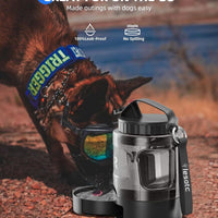HKM-9110589 Portable Dog Water Bottle with Pull-out Bowl ¨C Ideal for Outdoor Activities, Road Trips, and Parks