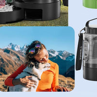 HKM-9110589 Portable Dog Water Bottle with Pull-out Bowl ¨C Ideal for Outdoor Activities, Road Trips, and Parks