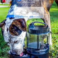 HKM-9110589 Portable Dog Water Bottle with Pull-out Bowl ¨C Ideal for Outdoor Activities, Road Trips, and Parks