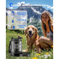 HKM-9110589 Portable Dog Water Bottle with Pull-out Bowl ¨C Ideal for Outdoor Activities, Road Trips, and Parks