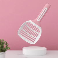 HKM-9110717 Large Cat Litter Scoop with Long Handle and Pores in Various Colors