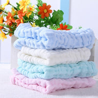 HKM-911123 Cotton Washed Gauze Baby Towel - Hypoallergenic, Eco-Friendly, Soft & Absorbent (28x28cm)