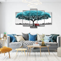 HKM-911123 Modern 5-Piece Canvas Artwork of Trees for Contemporary Home Decor