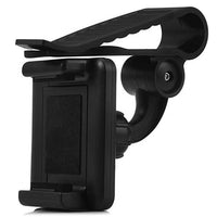 HKM-911251 Car Sun Visor Phone Mount for Universal Mobile Devices - Adjustable Clip for 35-90mm Widths, High Stability and Safe Viewing