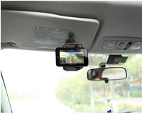 HKM-911251 Car Sun Visor Phone Mount for Universal Mobile Devices - Adjustable Clip for 35-90mm Widths, High Stability and Safe Viewing
