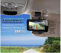 HKM-911251 Car Sun Visor Phone Mount for Universal Mobile Devices - Adjustable Clip for 35-90mm Widths, High Stability and Safe Viewing