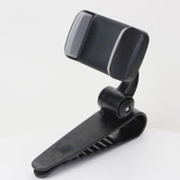 HKM-911251 Car Sun Visor Phone Mount for Universal Mobile Devices - Adjustable Clip for 35-90mm Widths, High Stability and Safe Viewing