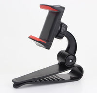 HKM-911251 Car Sun Visor Phone Mount for Universal Mobile Devices - Adjustable Clip for 35-90mm Widths, High Stability and Safe Viewing