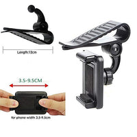 HKM-911251 Car Sun Visor Phone Mount for Universal Mobile Devices - Adjustable Clip for 35-90mm Widths, High Stability and Safe Viewing