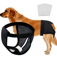 HKM-9112893 Breathable Female Canine Menstrual Panties with Replaceable Sanitary Pads in Black and Navy Blue