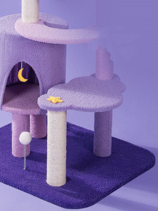 HKM-9113789 Multi-Level Cat Climbing Frame with Sisal Post and Interactive Ball