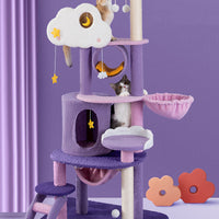 HKM-9113789 Multi-Level Cat Climbing Frame with Sisal Post and Interactive Ball