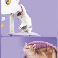 HKM-9113789 Multi-Level Cat Climbing Frame with Sisal Post and Interactive Ball