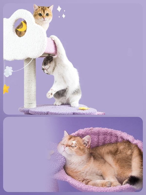 HKM-9113789 Multi-Level Cat Climbing Frame with Sisal Post and Interactive Ball
