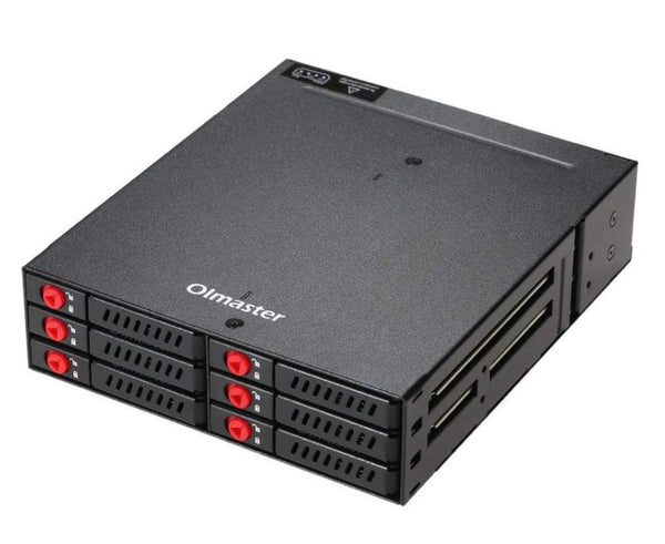 HKM-911379 6 Bay 2.5-Inch SATA Hard Disk Enclosure with Built-In Optical Drive Bay and Cooling Fan