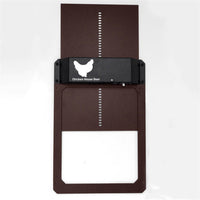 HKM-9114173 Automatic Chicken Coop Pet Door in Brown and Red Plastic