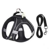 HKM-9114301 Universal Breathable Mesh Reflective Adjustable Pet Harness with 1.5m Rope - Available in Multiple Colors