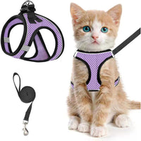 HKM-9114301 Universal Breathable Mesh Reflective Adjustable Pet Harness with 1.5m Rope - Available in Multiple Colors
