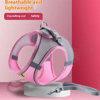 HKM-9114301 Universal Breathable Mesh Reflective Adjustable Pet Harness with 1.5m Rope - Available in Multiple Colors