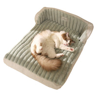 HKM-9114557 Cozy Polyester Winter Pet Mattress for Cats and Dogs in Green