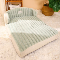 HKM-9114557 Cozy Polyester Winter Pet Mattress for Cats and Dogs in Green