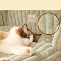 HKM-9114557 Cozy Polyester Winter Pet Mattress for Cats and Dogs in Green