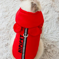 HKM-9114941 Thickened Vest for Cats - Anti-Lint Muppet Fabric in Drow Red and Beca Yellow - Casual Wear for British Shorthair and Other Breeds