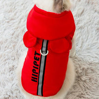 HKM-9114941 Thickened Vest for Cats - Anti-Lint Muppet Fabric in Drow Red and Beca Yellow - Casual Wear for British Shorthair and Other Breeds