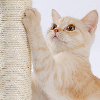 HKM-9115965 Indoor Multi-Activity Cat Playground with Scratch Post, Soft Groomer, and Ball Track