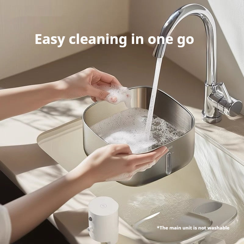 HKM-9116349 Smart Wireless Charging Stainless Steel Pet Water Dispenser 3.2L