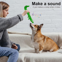 HKM-9117757 Interactive Lizard Shaped Dog Chew Toy for Aggressive Chewers - Squeaky, Durable, and Teeth-Cleaning Fun for All Breeds