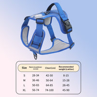 HKM-9120061 Adjustable Large Dog Chest Harness with Leash - Available in Multiple Colors