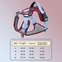 HKM-9120061 Adjustable Large Dog Chest Harness with Leash - Available in Multiple Colors