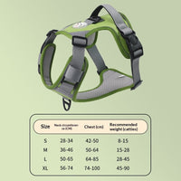 HKM-9120061 Adjustable Large Dog Chest Harness with Leash - Available in Multiple Colors