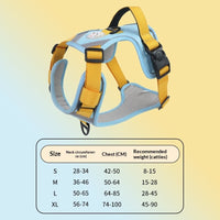 HKM-9120061 Adjustable Large Dog Chest Harness with Leash - Available in Multiple Colors