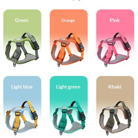 HKM-9120061 Adjustable Large Dog Chest Harness with Leash - Available in Multiple Colors