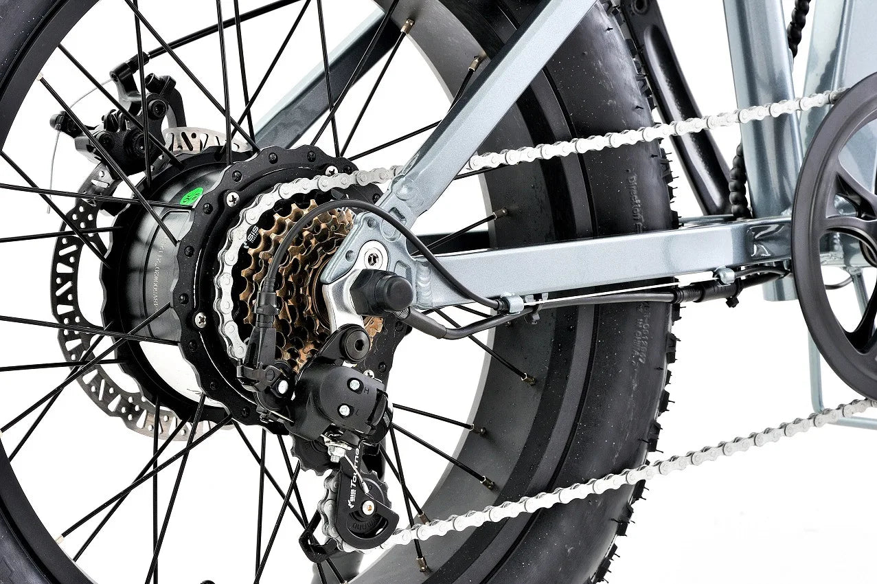 HKM-912019 Foldable Electric Fat Tire Off-Road Bike with 7-Speed Gears and 48V Power