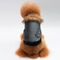 HKM-9120829 Warm Pet Fur Collar Coat in Black and Wine Red - European and American Style, Available in Multiple Sizes