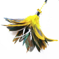 HKM-9121085 Colorful Feather Cat Toy Stick for Engaging Playtime and Exercise