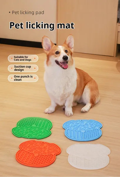 HKM-9122237 Suction Dog and Cat Slow Feeder Mat for Enrichment and Mealtime Fun