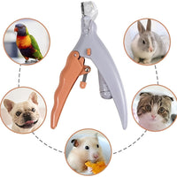 HKM-9123517 LED Pet Nail Trimmer with Magnifying Glass and Nail Catcher for Safe Dog and Cat Clipping