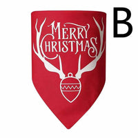 HKM-9123645 Reversible Christmas Triangle Dog Bandana in Red and Green, Double-Layer Polyester, 70x48x48CM