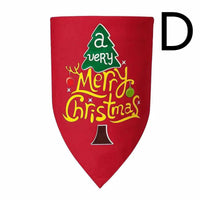 HKM-9123645 Reversible Christmas Triangle Dog Bandana in Red and Green, Double-Layer Polyester, 70x48x48CM