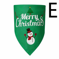 HKM-9123645 Reversible Christmas Triangle Dog Bandana in Red and Green, Double-Layer Polyester, 70x48x48CM