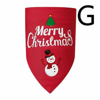 HKM-9123645 Reversible Christmas Triangle Dog Bandana in Red and Green, Double-Layer Polyester, 70x48x48CM