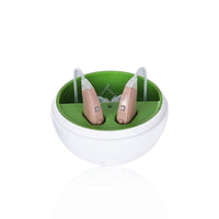 HKM-912531 Rechargeable Hearing Amplifier with Portable Charging Case, 8 Channels, 12 Bands, and Intelligent Noise Cancellation
