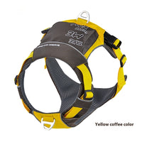 HKM-9125821 Dog Chest Strap Vest - Adjustable Nylon Harness in Orange/Blue and Yellow/Brown