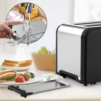 HKM-912595 Digital LED Display Stainless Steel Toaster with Countdown Timer for 2 Slices